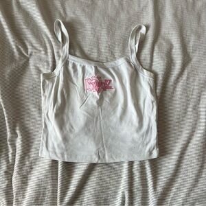 Dolls Kill White and Pink Camisole